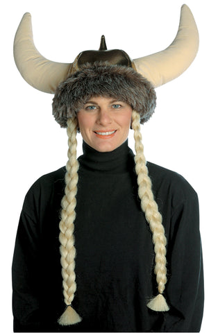Space Viking Hat with Braids