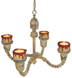 Lighted Skull Chandelier