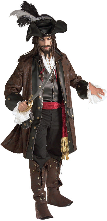 Men's Deluxe Caribbean Pirate Costume – Halloween Hallway Men's Deluxe Caribbean Pirate Costume – Halloween Hallway