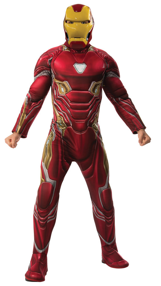 iron man costume with helmet Men's Deluxe Iron Man Costume – Halloween Hallway