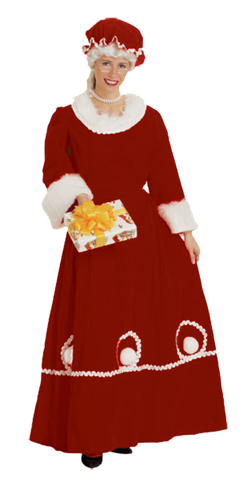 Long Velvet Mrs. Klaus Dress  Halloween Hallway