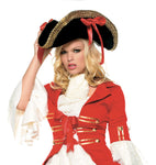 Black Pirate Hat with Ribbons