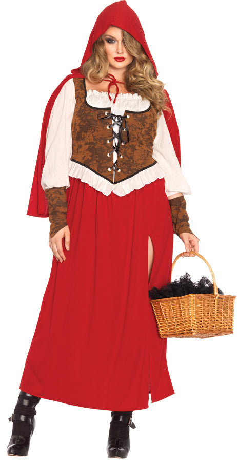 Women's Plus Size Woodland Red Riding Hood Costume Halloween Hallway Women's Plus Size Woodland Red Riding Hood Costume Halloween Hallway