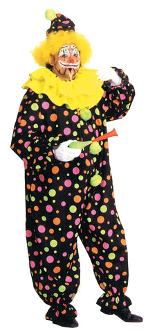 Adult Neon Dotted Clown Costume