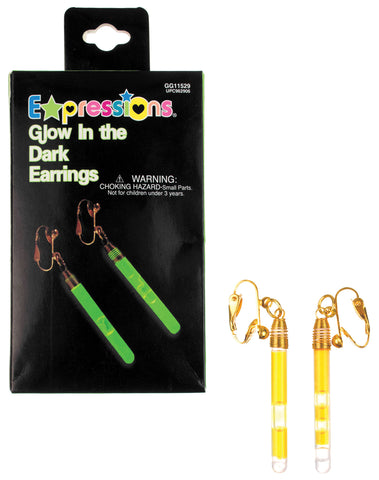Glow-in-the-Dark Green Earrings