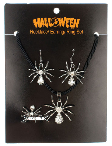 Spider Necklace, Ring & Earring Set