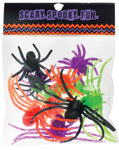 Plastic Spiders Assorted Sizes - Pack of 12