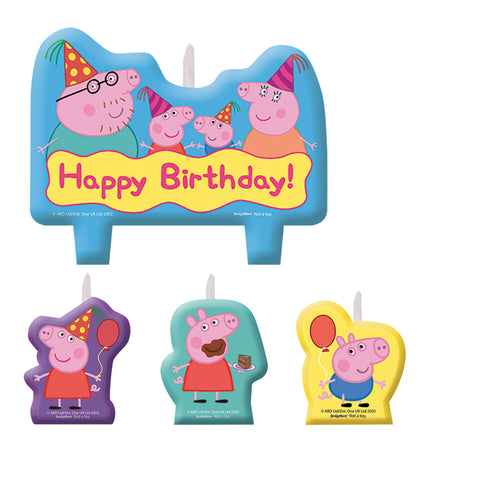Peppa Pig Birthday Candle Set - Pack of 4