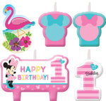 Minnie 1st Birthday Candle Set - Pack of 4