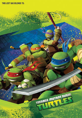 Ninja Turtles Loot Bags - Pack of 8
