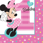 5" Minnie 1st Bev Napkins - Pack of 16