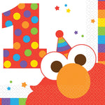 5" Elmo 1st Bev Napkins - Pack of 16