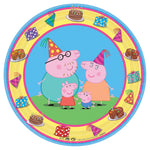 7" Peppa Pig Round Plates - Pack of 8