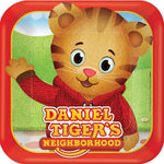 9" Daniel Tiger Square Plates - Pack of 8