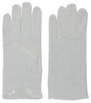 White Cotton Gloves with Snap