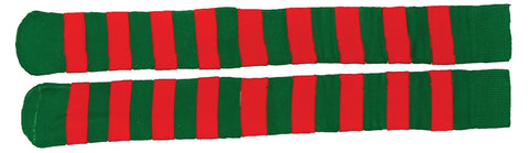 Christmas Red & Green Striped Socks