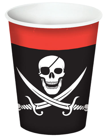 Pirate Beverage Cups 9oz - Pack of 8
