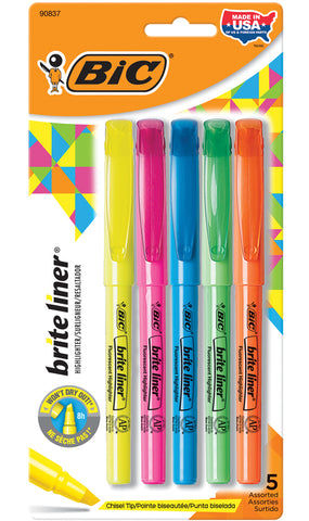 BIC HIGHLIGHTER 5 COLORS