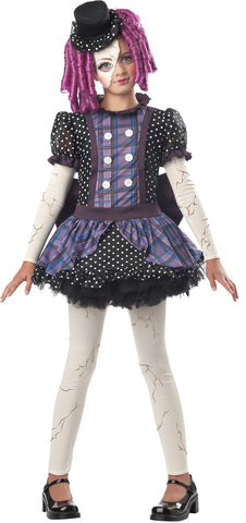 Girl's Broken Doll Costume