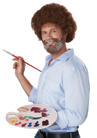 Men's Joyful Painter Wig & Beard Set