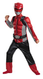 Boy's Red Ranger Muscle Costume - Beast Morphers