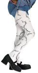 Stitched White Pantyhose