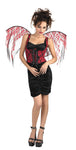Red Wings Black Lace Corset