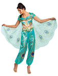 Women's Jasmine Teal Deluxe Costume - Aladdin Live Action