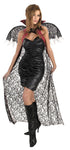 Red & Black Lace Cape with Wings