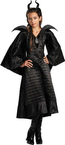 Girl's Maleficent Christening Black Gown Deluxe