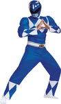 Men's Blue Ranger Classic Muscle Costume - Mighty Morphin