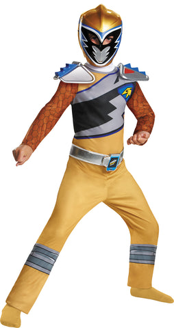 Boy's Gold Ranger Classic Costume - Dino Charge