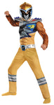 Boy's Gold Ranger Classic Muscle Costume - Dino Charge