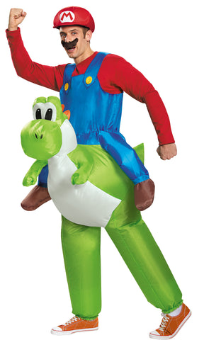 Mario Riding Yoshi Adult Costume
