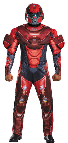 Men's Red Spartan Muscle Costume - Halo