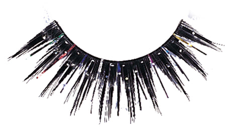 Eyelashes Black Glitter with Tinsel