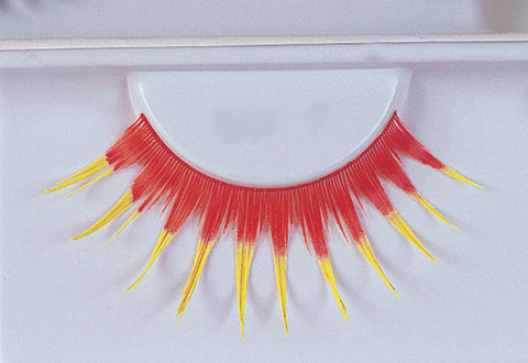 Eyelashes Red with Yellow