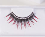 Eyelashes Black with Red Rhinestone