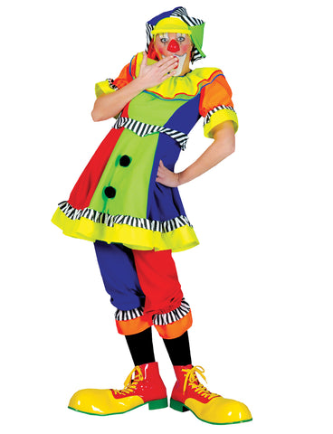 Women's Spanky Stripes Clown Costume