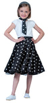 Sock Hop Skirt Child Black White