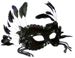 Women's Black Venetian Mask