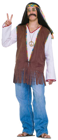 Faux Suede Hippie Vest Costume