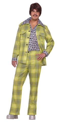 Men's 70s Plaid Leisure Suit