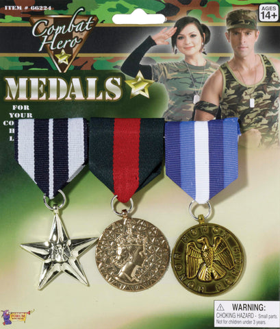 Combat Hero Medals - Set of 3