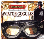 Steampunk Aviator Goggles-Black