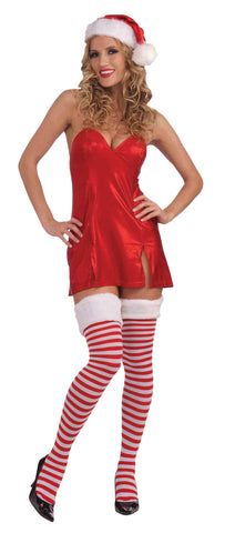 Thigh-Highs Christmas with Fur Trim