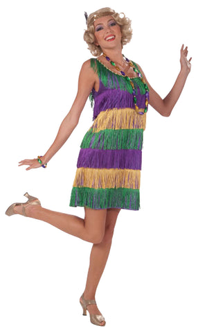 MARDI GRAS FLAPPER COSTUME