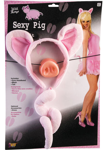Pig Kit Ears Headband Nose Tail