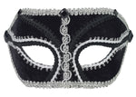 Women's Black & Silver Venetian Mask