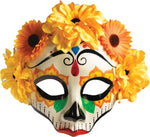 Women's Day of Dead Mask with Flowers